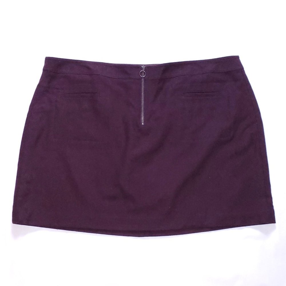 Madewell Burgundy Fireside Wool Mini Skirt Plus 24 - Picture 2 of 5